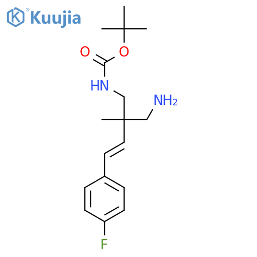 tert-butyl N-2-(aminomethyl)-4-(4-fluorophenyl)-2-methylbut-3-en-1-ylcarbamate structure