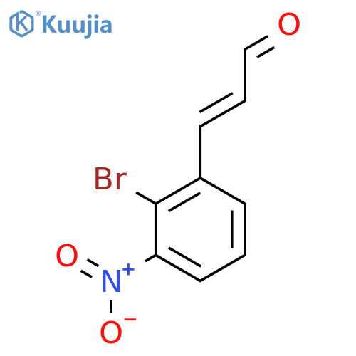 3-(2-bromo-3-nitrophenyl)prop-2-enal structure