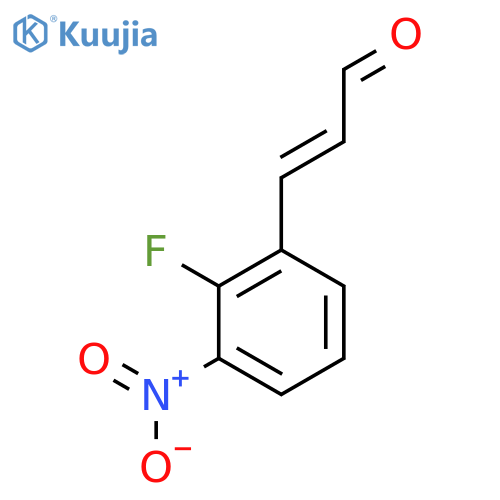 3-(2-fluoro-3-nitrophenyl)prop-2-enal structure
