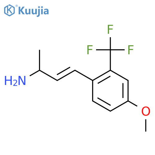 4-4-methoxy-2-(trifluoromethyl)phenylbut-3-en-2-amine structure