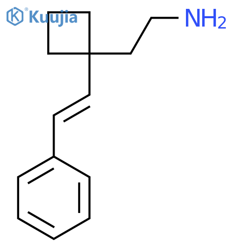 2-1-(2-phenylethenyl)cyclobutylethan-1-amine structure
