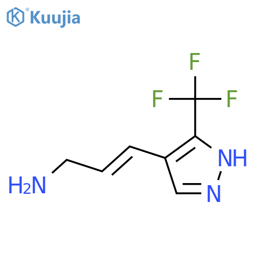 3-3-(trifluoromethyl)-1H-pyrazol-4-ylprop-2-en-1-amine structure