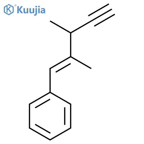 (2,3-dimethylpent-1-en-4-yn-1-yl)benzene structure