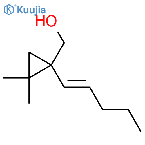 2,2-dimethyl-1-(pent-1-en-1-yl)cyclopropylmethanol structure