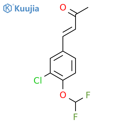 4-3-chloro-4-(difluoromethoxy)phenylbut-3-en-2-one structure