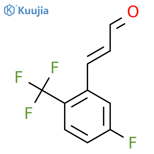 3-5-fluoro-2-(trifluoromethyl)phenylprop-2-enal structure