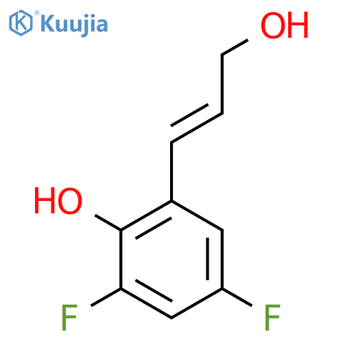 2,4-difluoro-6-(3-hydroxyprop-1-en-1-yl)phenol structure