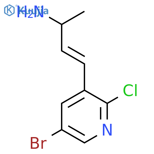 4-(5-bromo-2-chloropyridin-3-yl)but-3-en-2-amine structure