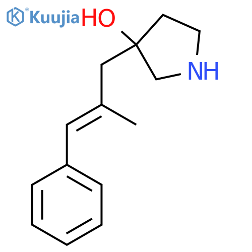 3-(2-methyl-3-phenylprop-2-en-1-yl)pyrrolidin-3-ol structure