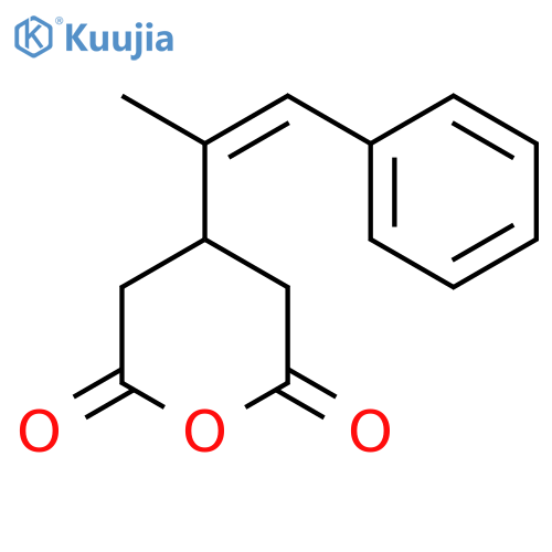 4-(1-phenylprop-1-en-2-yl)oxane-2,6-dione structure