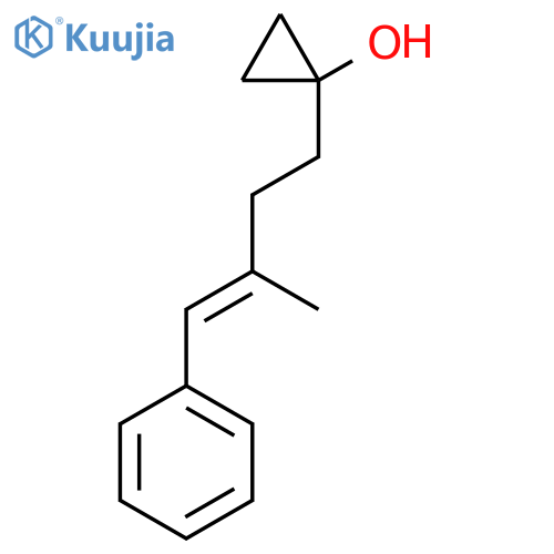 1-(3-methyl-4-phenylbut-3-en-1-yl)cyclopropan-1-ol structure
