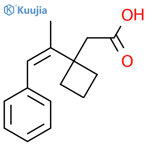2-[1-(1-Phenylprop-1-en-2-yl)cyclobutyl]acetic acid structure