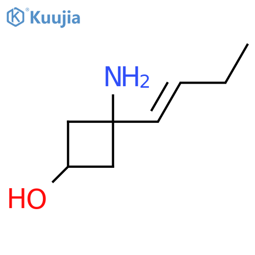 3-amino-3-(but-1-en-1-yl)cyclobutan-1-ol structure