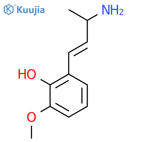 2-(3-aminobut-1-en-1-yl)-6-methoxyphenol structure