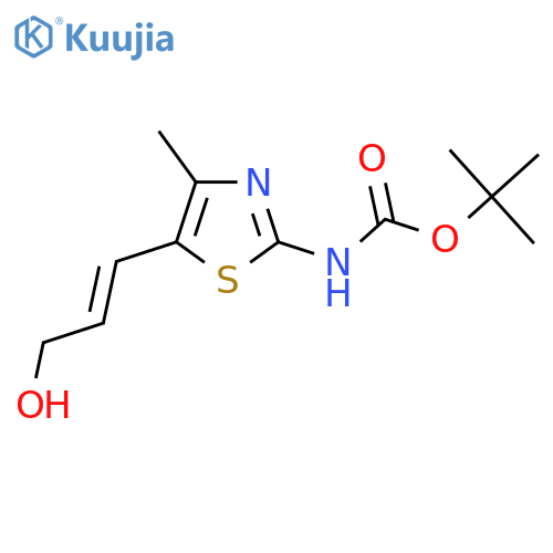tert-butyl N-5-(3-hydroxyprop-1-en-1-yl)-4-methyl-1,3-thiazol-2-ylcarbamate structure