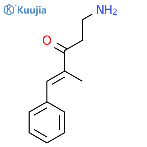 5-amino-2-methyl-1-phenylpent-1-en-3-one structure