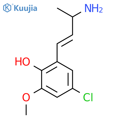 2-(3-aminobut-1-en-1-yl)-4-chloro-6-methoxyphenol structure
