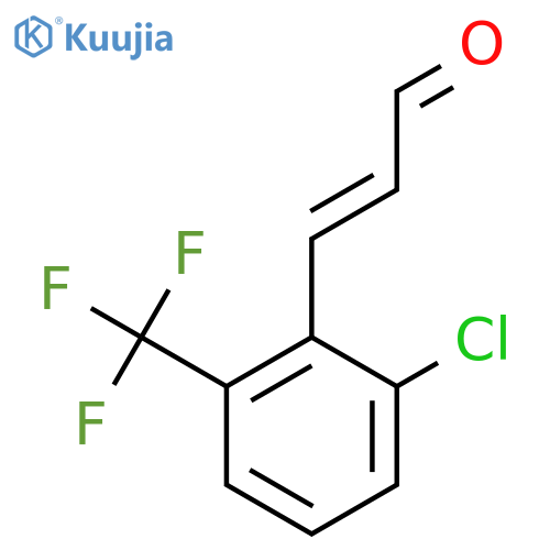 3-2-chloro-6-(trifluoromethyl)phenylprop-2-enal structure