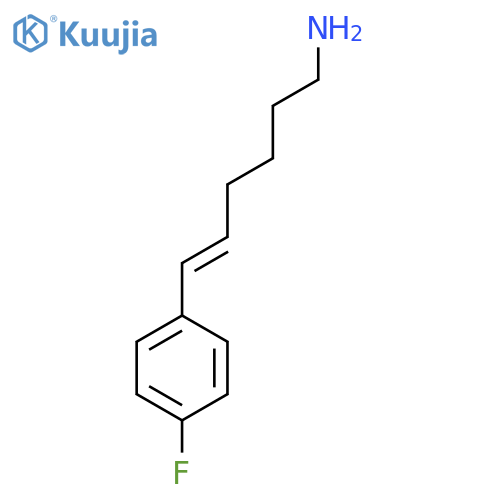 6-(4-fluorophenyl)hex-5-en-1-amine structure