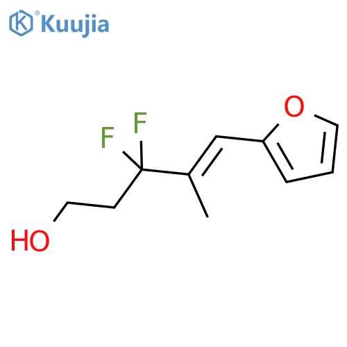 3,3-difluoro-5-(furan-2-yl)-4-methylpent-4-en-1-ol structure