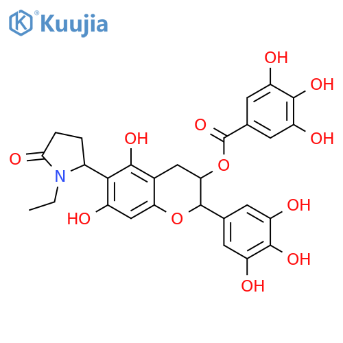 3,3',4',5,5',7-Hexahydroxy-6-(5-oxo-2-pyrrolidinyl)flavan; (2R,2''S,3R)-form, N-Et, 3-O-(3,4,5-trihydroxybenzoyl) structure