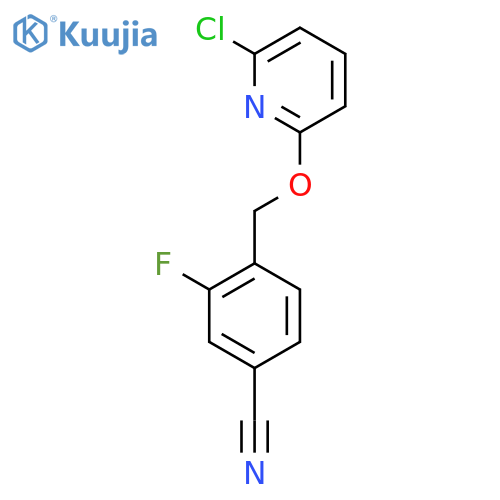 4-(((6-Chloropyridin-2-yl)oxy)methyl)-3-fluorobenzonitrile structure