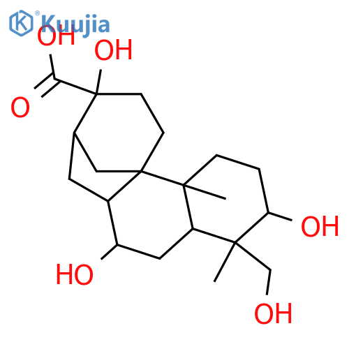 3,7,16,17,18-Aphidicolanepentol; (3α,7β,16β)-form, 17-Carboxylic acid structure