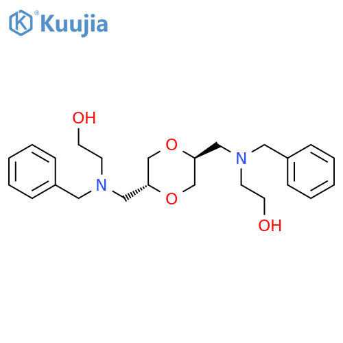 2-benzyl({(2R,5S)-5-{benzyl(2-hydroxyethyl)aminomethyl}-1,4-dioxan-2-ylmethyl})aminoethan-1-ol, trans structure