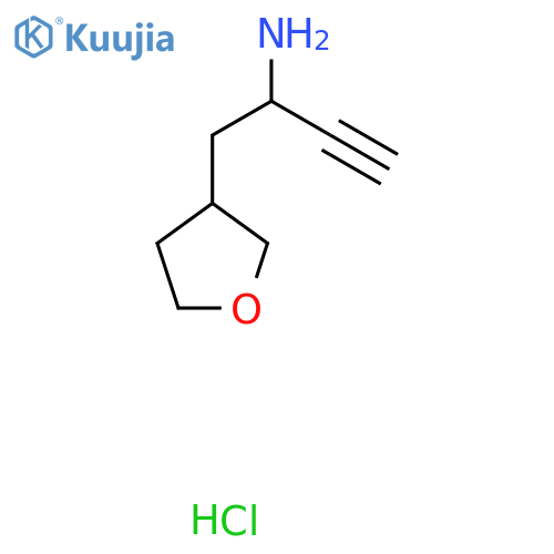 1-(oxolan-3-yl)but-3-yn-2-amine hydrochloride structure