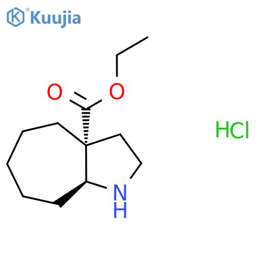 Rel-ethyl (3aR,8aS)-octahydrocyclohepta[b]pyrrole-3a(1H)-carboxylate hydrochloride structure