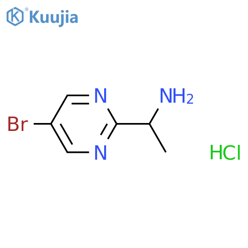 1-(5-bromopyrimidin-2-yl)ethan-1-amine hydrochloride structure