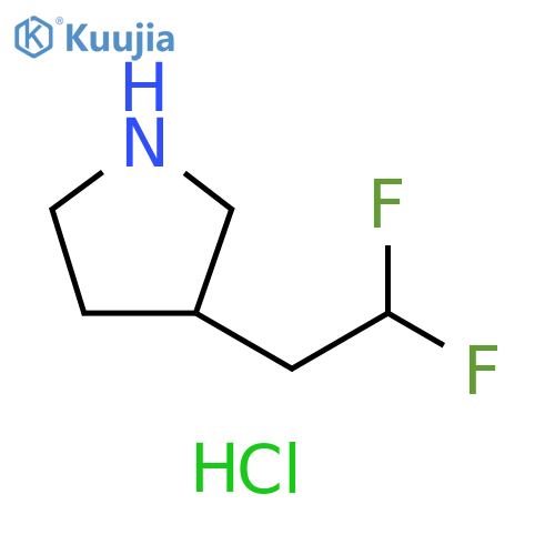 3-(2,2-difluoroethyl)pyrrolidine hydrochloride structure