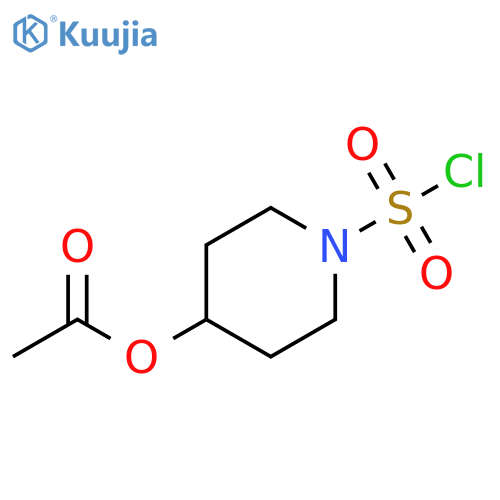 1-(chlorosulfonyl)piperidin-4-yl acetate structure