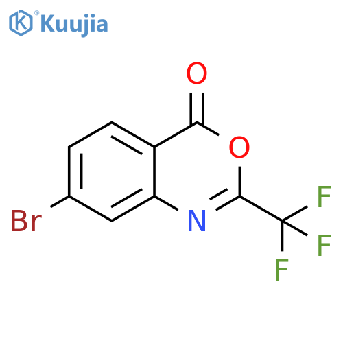 7-bromo-2-(trifluoromethyl)-4H-3,1-benzoxazin-4-one structure