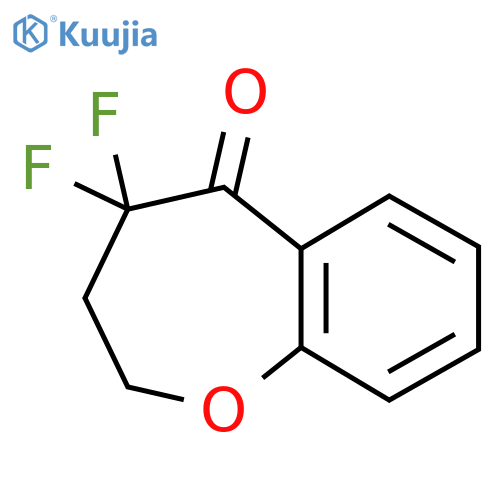 4,4-difluoro-2,3,4,5-tetrahydro-1-benzoxepin-5-one structure
