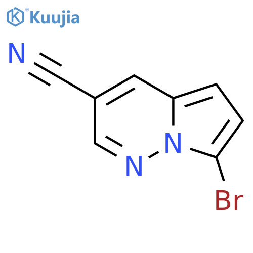Pyrrolo[1,2-b]pyridazine-3-carbonitrile, 7-bromo- structure