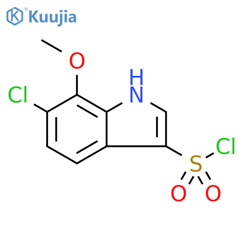6-Chloro-7-methoxy-1H-indole-3-sulfonyl chloride structure
