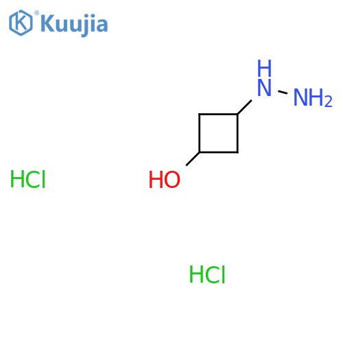 cis-3-hydrazinocyclobutanol;dihydrochloride structure