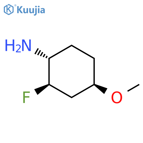 (1R,2R,4R)-2-fluoro-4-methoxy-cyclohexanamine structure