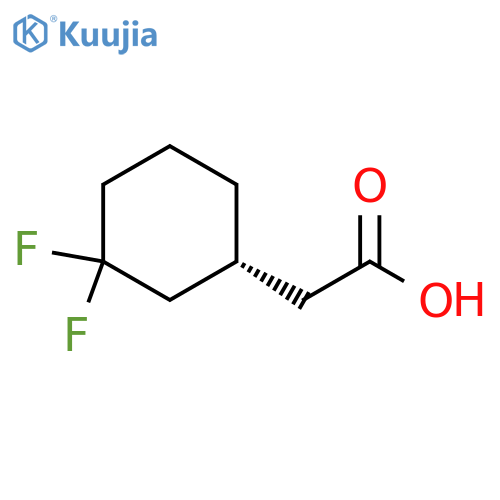 2-[(1R)-3,3-difluorocyclohexyl]acetic acid structure