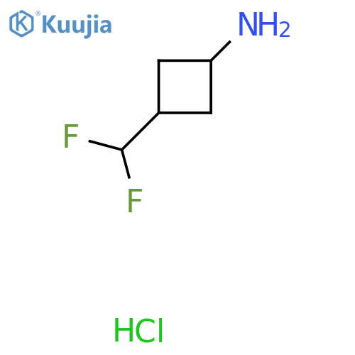 cis-3-(difluoromethyl)cyclobutanamine;hydrochloride structure