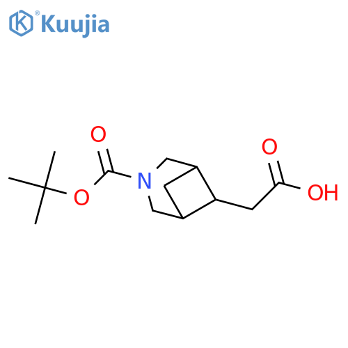 2-(3-tert-butoxycarbonyl-3-azabicyclo[3.1.1]heptan-6-yl)acetic acid structure