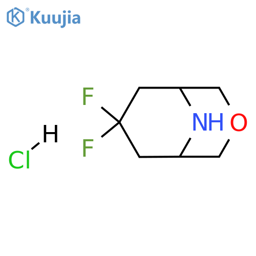 7,7-difluoro-3-oxa-9-azabicyclo[3.3.1]nonane;hydrochloride structure