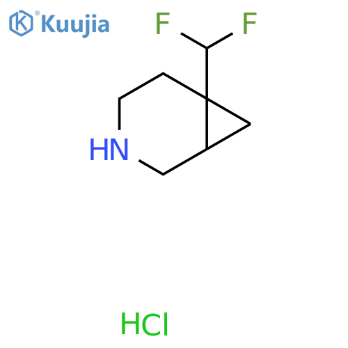6-(difluoromethyl)-3-azabicyclo[4.1.0]heptane hydrochloride structure