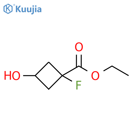 ethyl 1-fluoro-3-hydroxy-cyclobutanecarboxylate structure