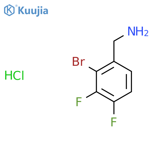 (2-Bromo-3,4-difluorophenyl)methanamine hydrochloride structure