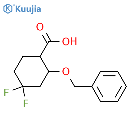 2-benzyloxy-4,4-difluoro-cyclohexanecarboxylic acid structure