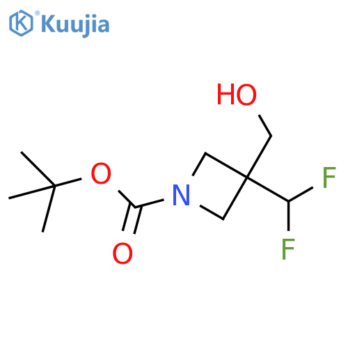 tert-butyl 3-(difluoromethyl)-3-(hydroxymethyl)azetidine-1-carboxylate structure