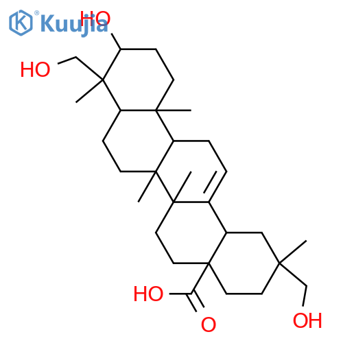 3,23,29-Trihydroxy-12-oleanen-28-oic acid; 3β-form structure