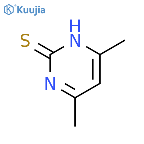 4,6-Dimethyl-2-mercaptopyrimidine structure